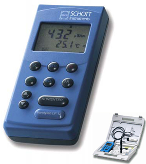 MÃ¡y Ä‘o pH/mV/EC/Máº·n/Nhiá»‡t Ä‘á»™ cáº§m tay model Handylab pH/LF 12